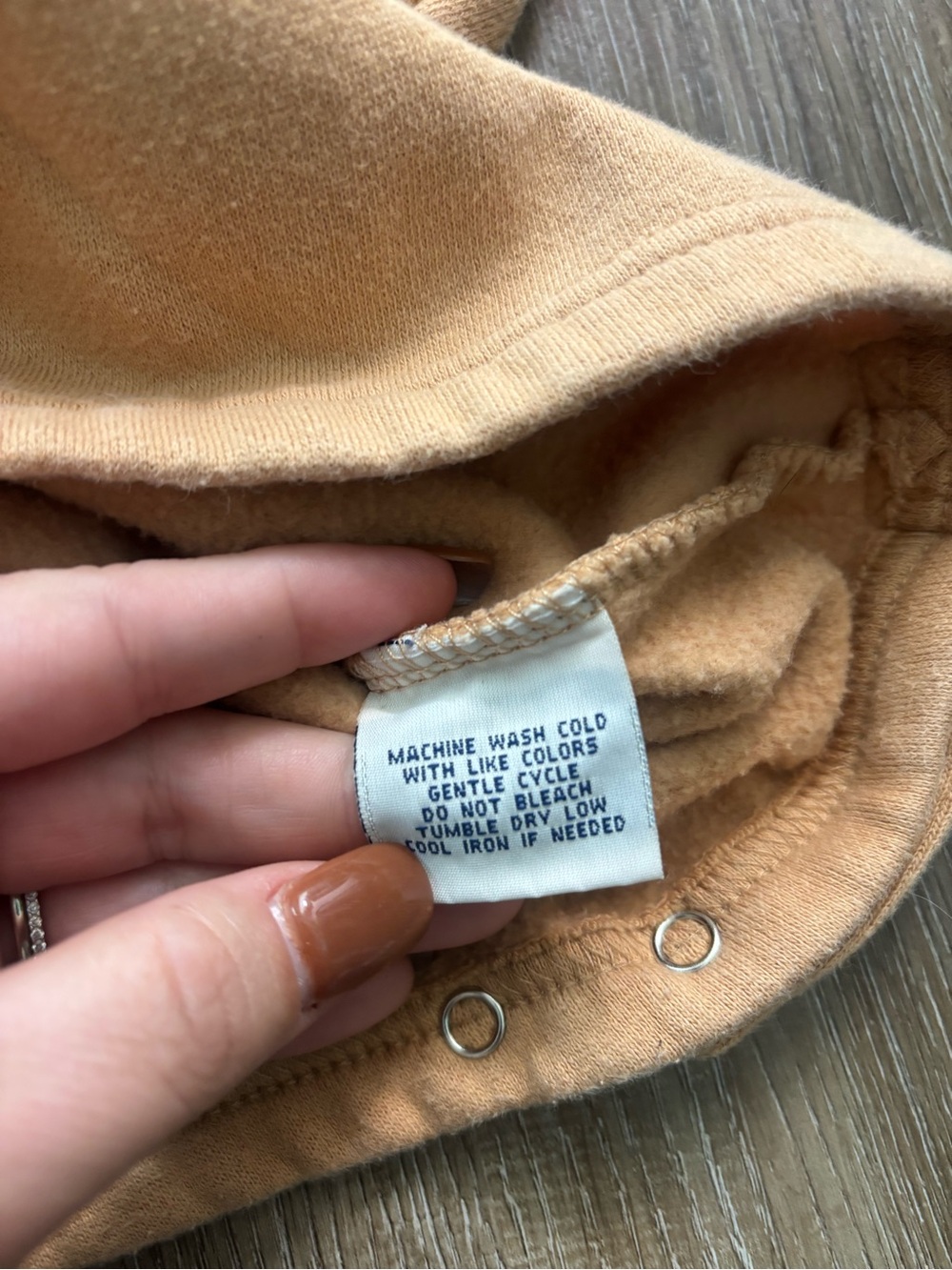 Basic Editions Tan Button-Front Cardigan Sweater - Picture 4 of 5